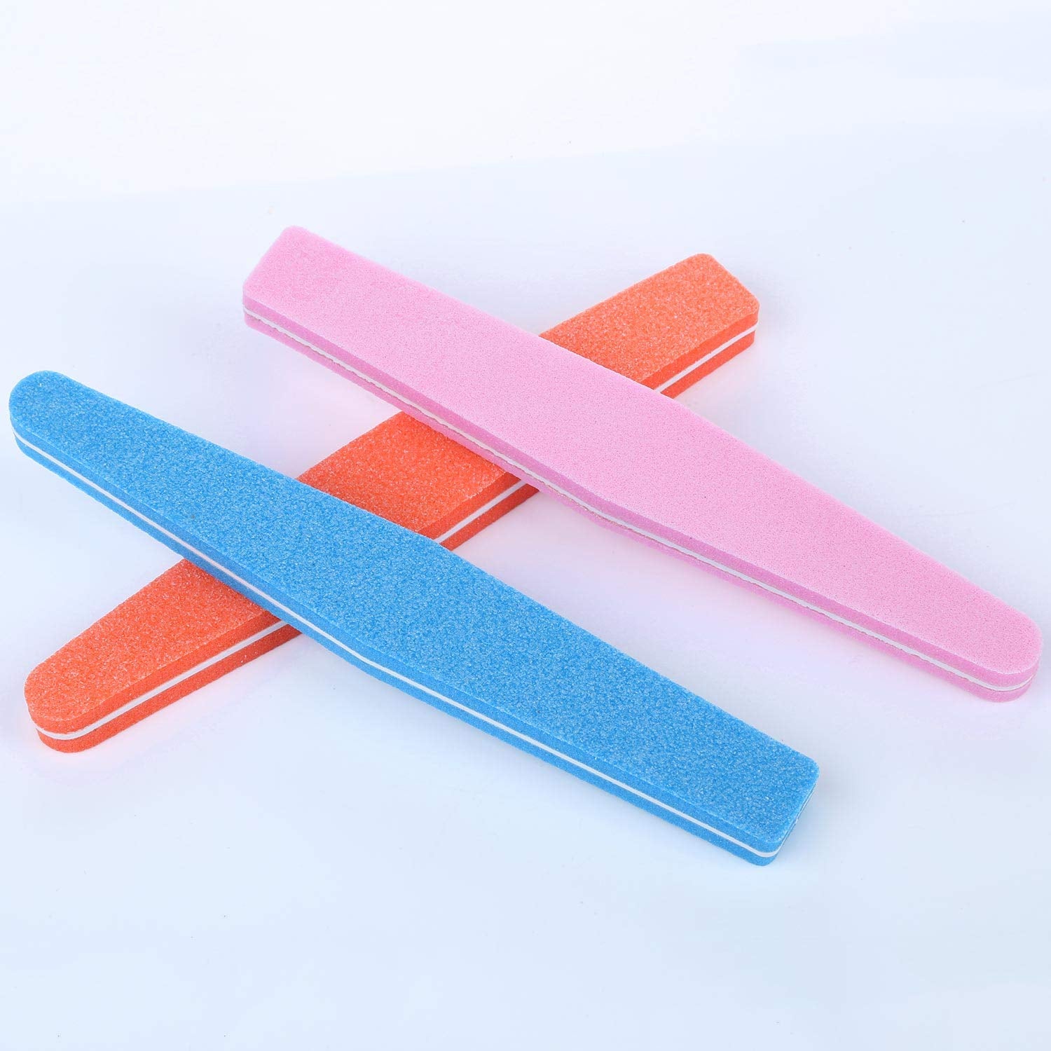 Beauty Max 20-Piece Nail Buffer Block Sponge File – Double-Sided 100/180 Grit, Washable