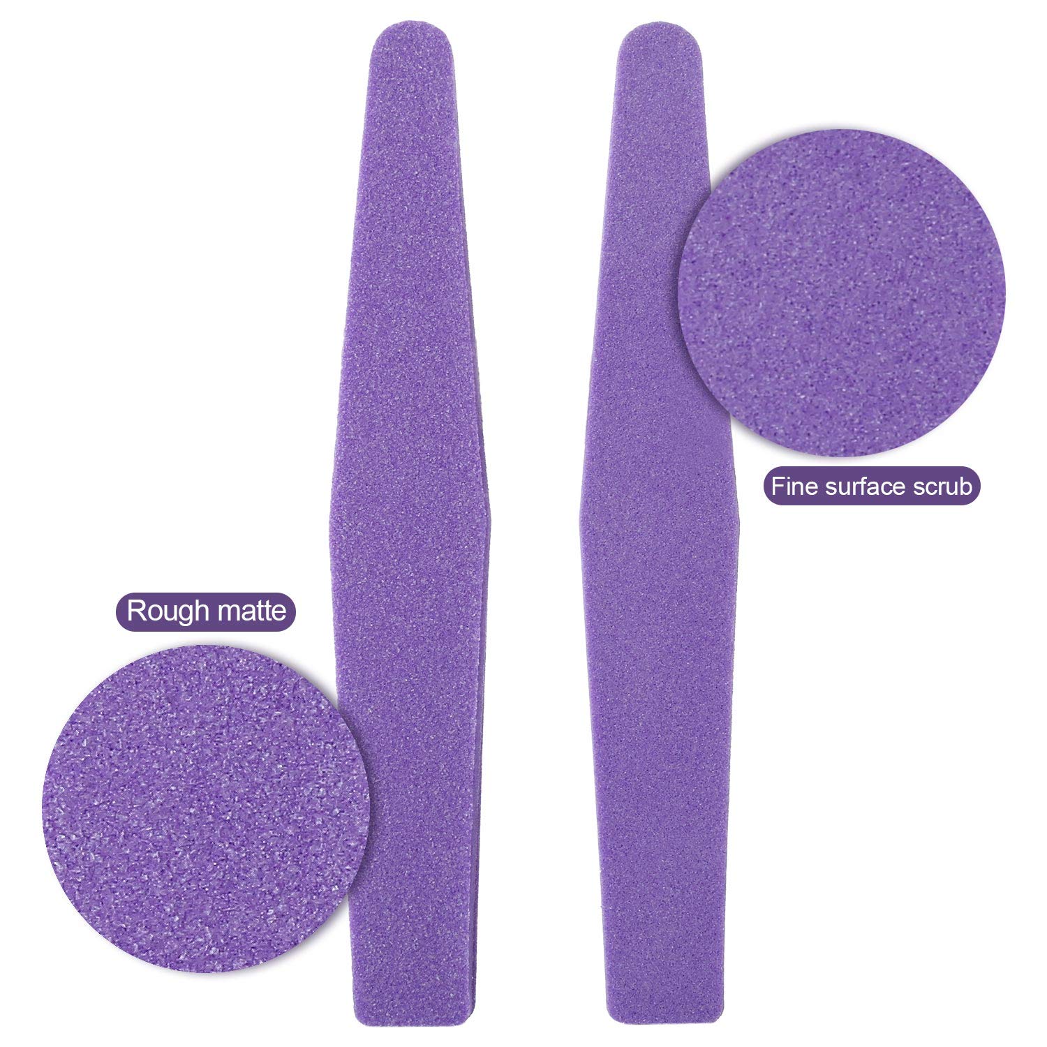 Beauty Max 20-Piece Nail Buffer Block Sponge File – Double-Sided 100/180 Grit, Washable