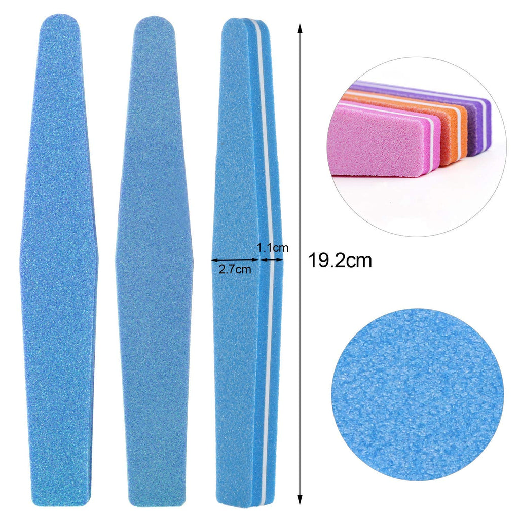 Beauty Max 20-Piece Nail Buffer Block Sponge File – Double-Sided 100/180 Grit, Washable
