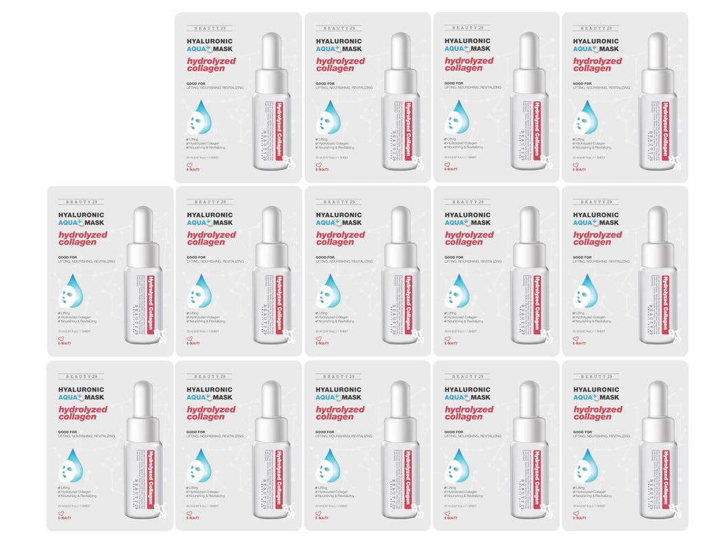 BEAUTY29 Hyaluronic Aqua Plus Essence Mask — 14-Sheet Full Face Hydration Set (2 Weeks)