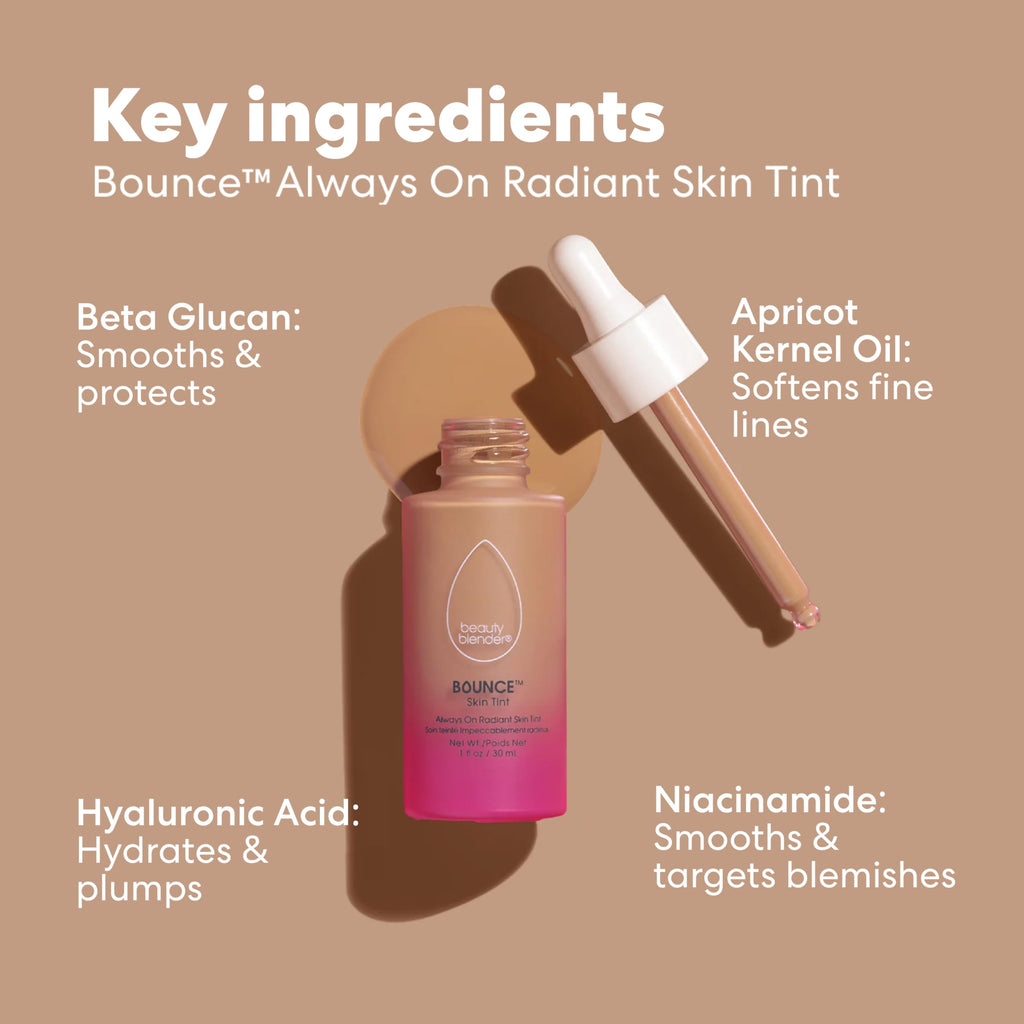 Beautyblender 12-Hour Always on Radiant Skin Tint – Hydrating Serum Foundation (Medium 2)