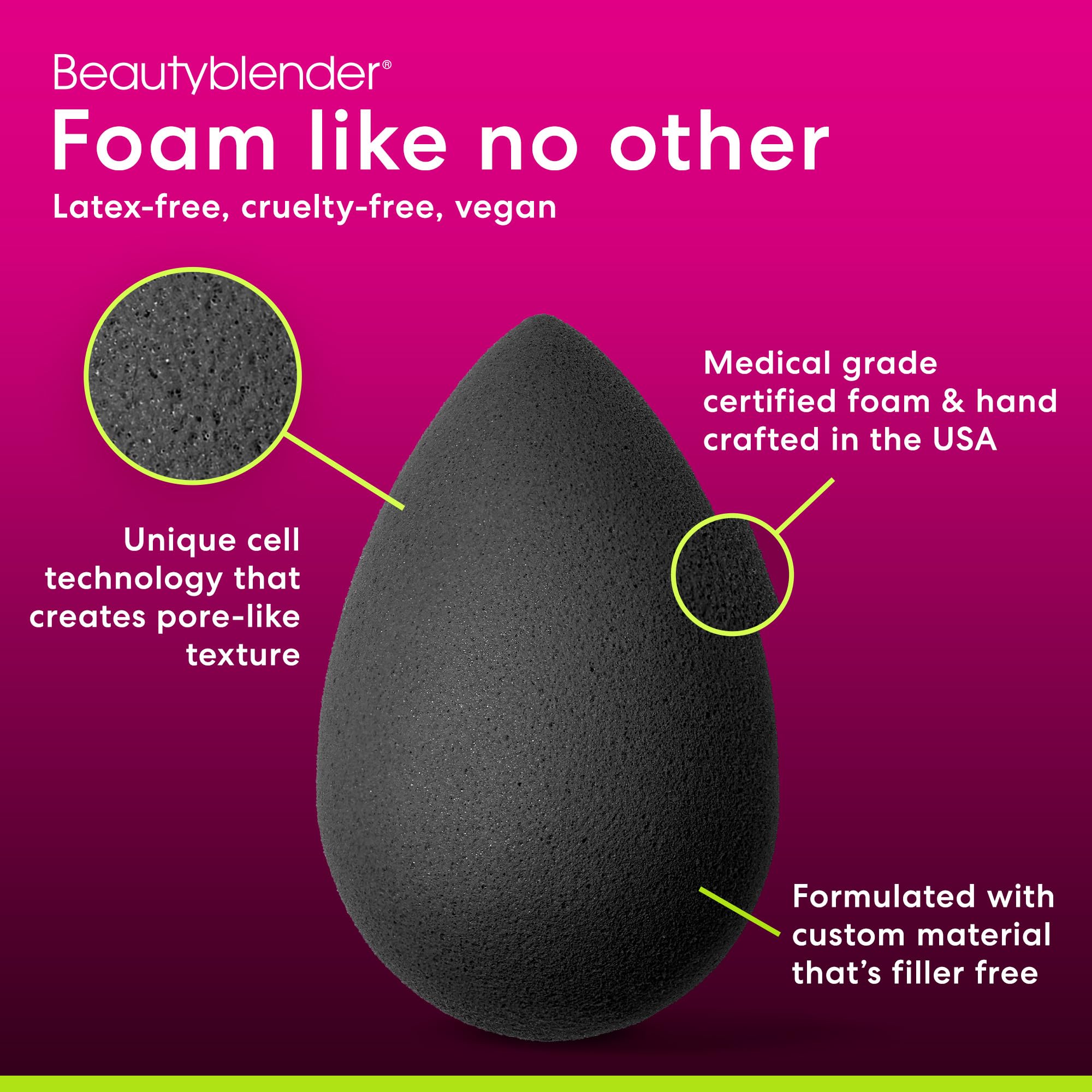 Beautyblender Pro Blender Sponge | Aqua-Activated, Streak-Free, Vegan & Made in USA