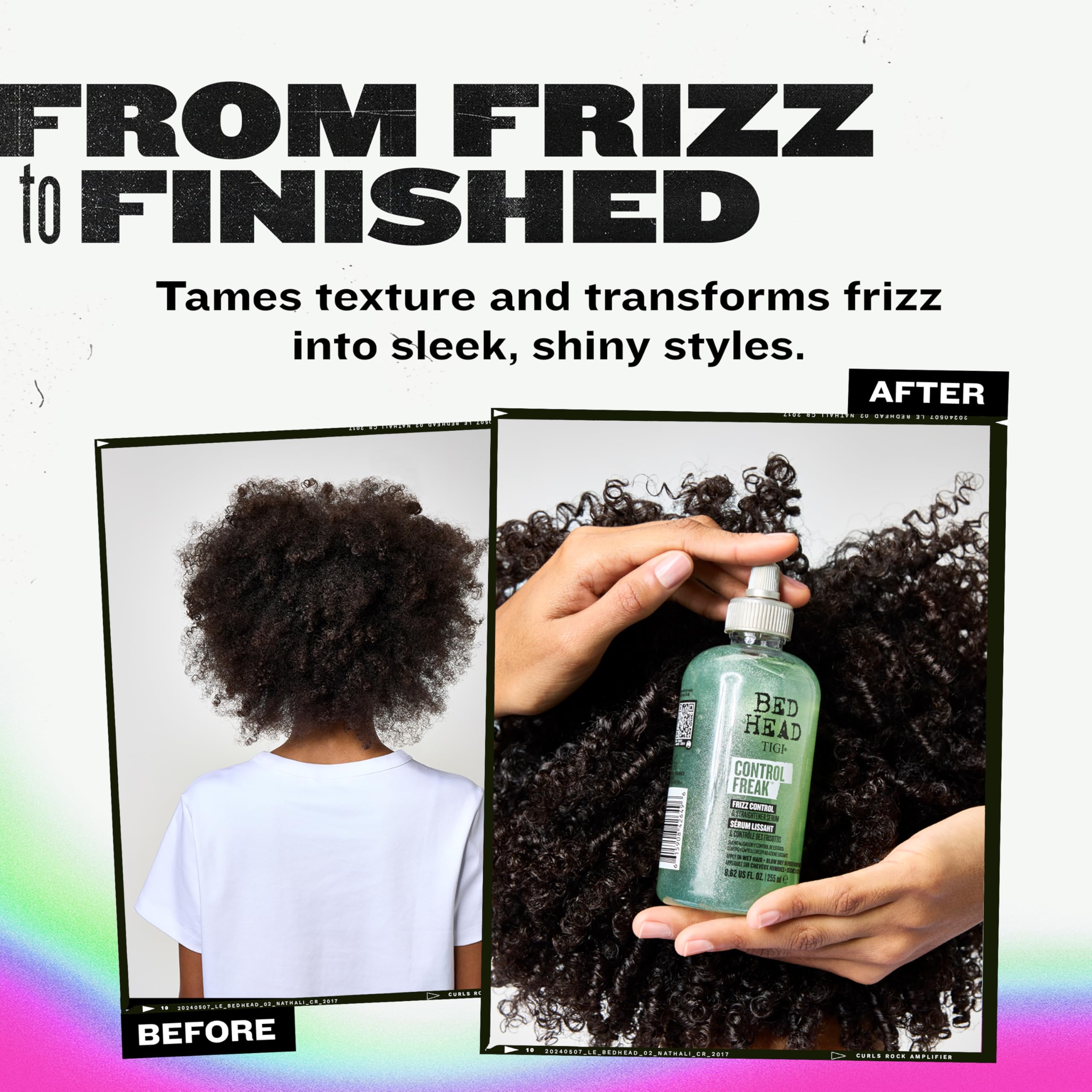 Bed Head by TIGI Control Freak Frizz Control & Straightening Serum – 8.62 oz (2 Pack)