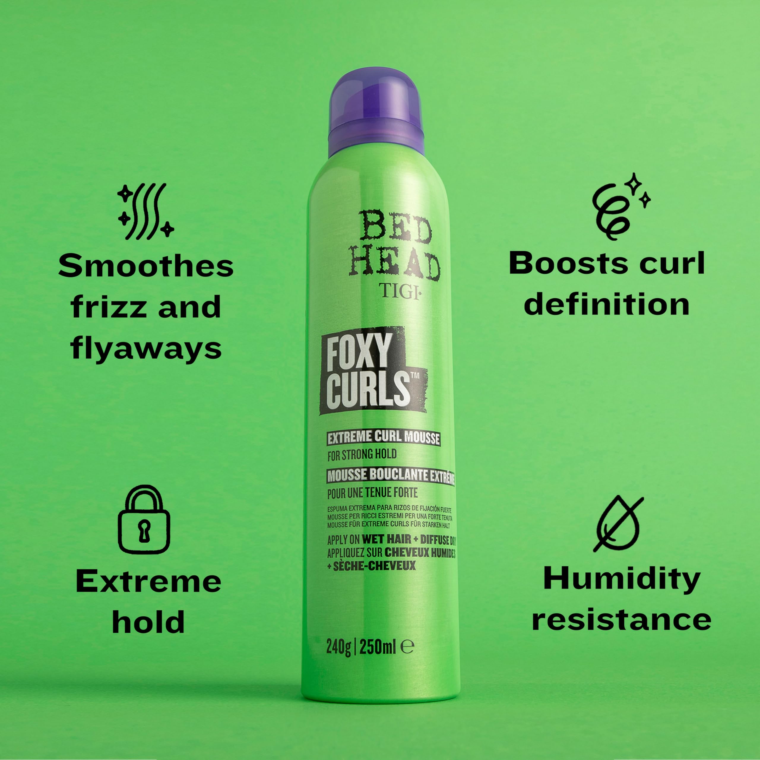 Bed Head Foxy Curls Mousse – Strong Hold for Frizzy & Curly Hair (2-Pack, 8.4 oz)