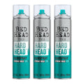 Bed Head Hard Head Hairspray – Extra Strong Hold for All Hair Types | Instant Dry & Natural Shine | 11.7 oz (3 Pack)