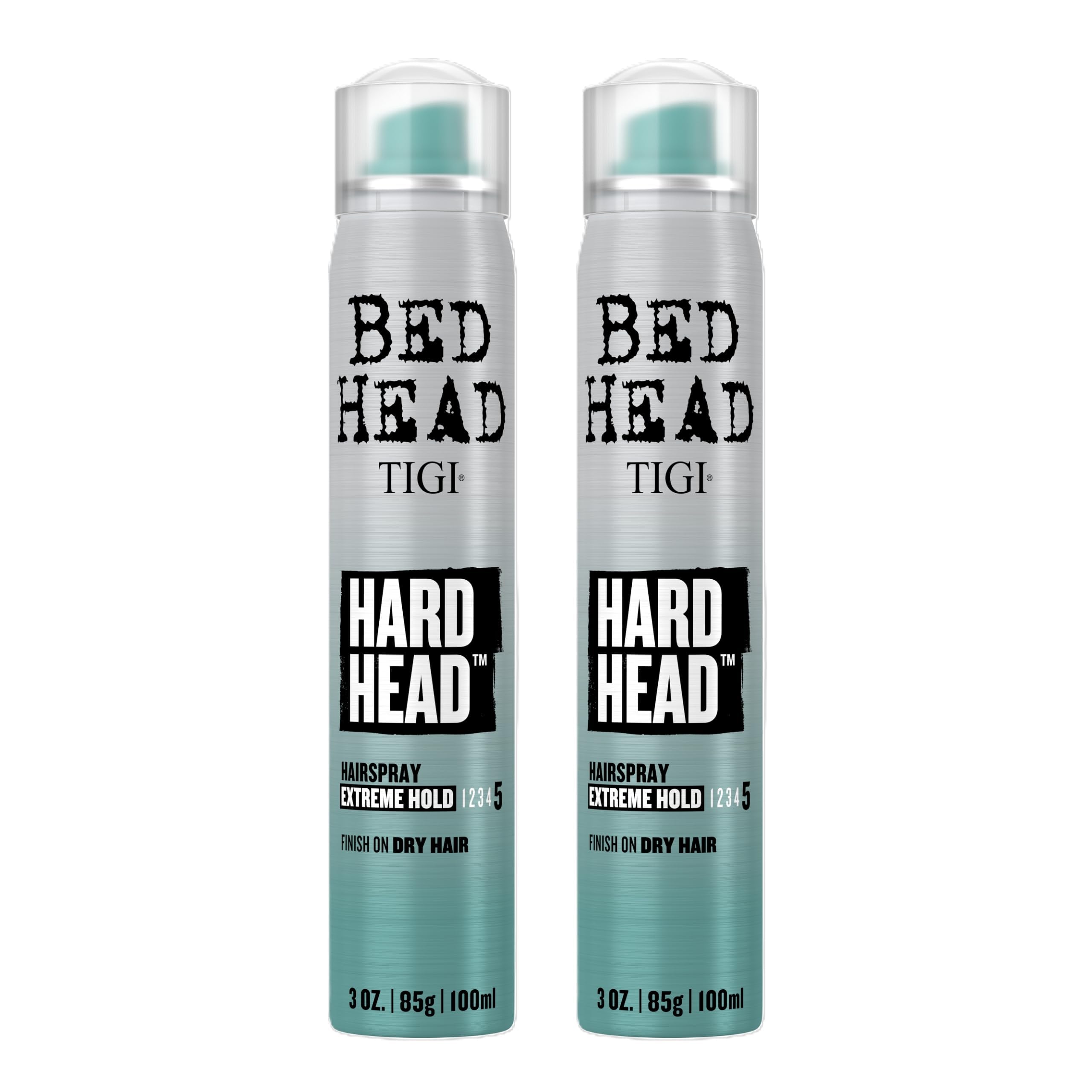 Bed Head Hard Head Hairspray – Extra Strong Hold, Natural Shine | 2-Pack, 3 oz