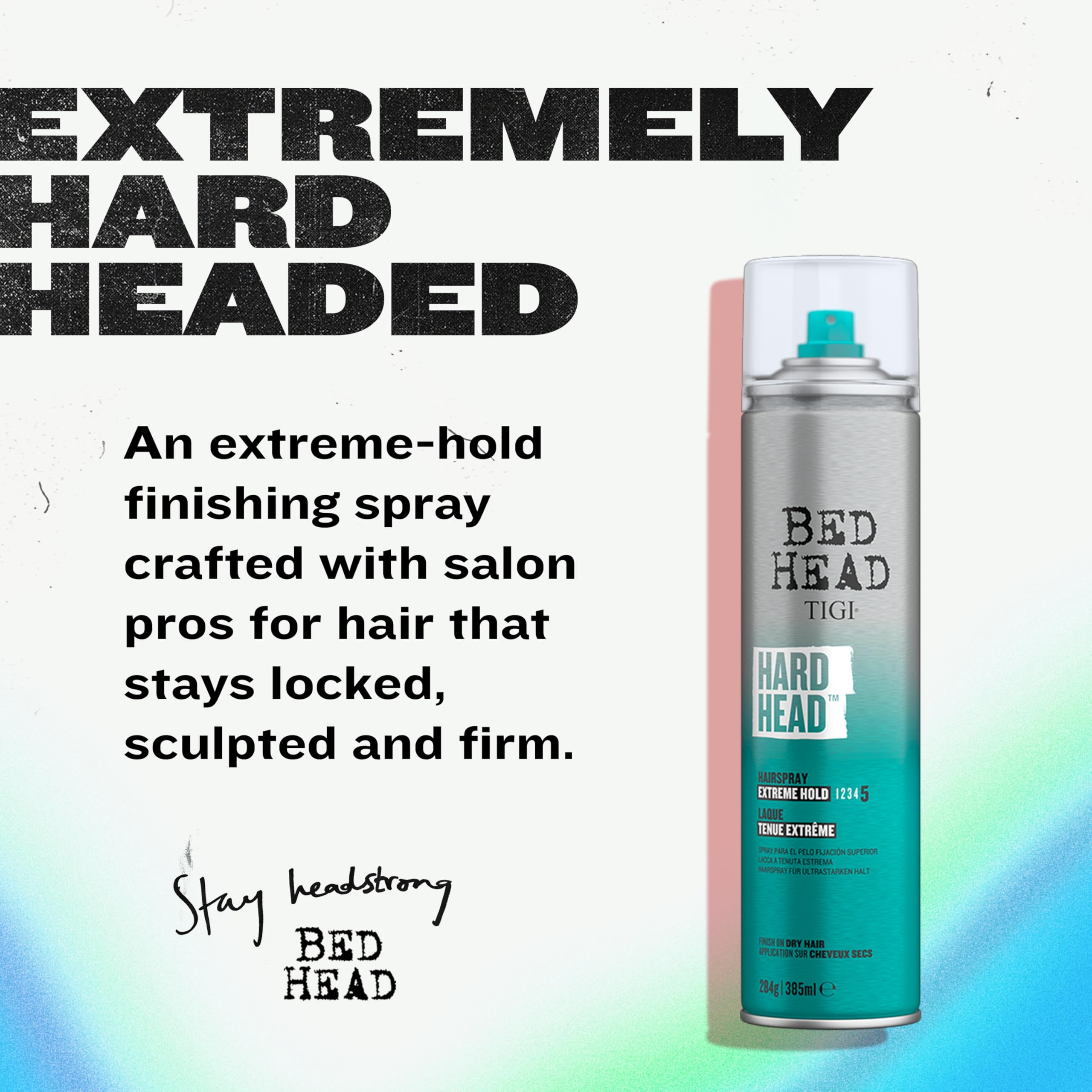 Bed Head Hard Head Hairspray — Extra Strong Hold, Natural Shine, 11.7 oz (6-Pack)
