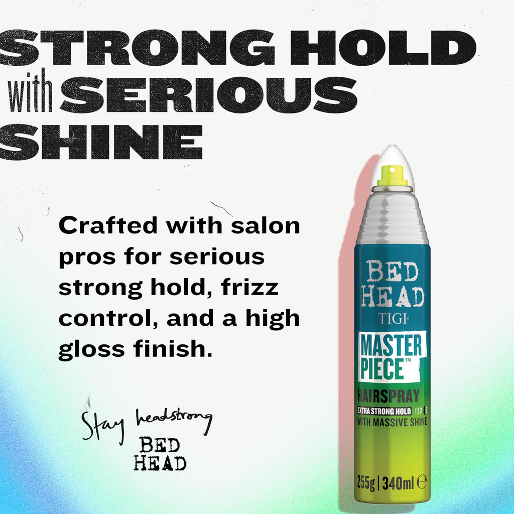 Bed Head by TIGI Masterpiece Hairspray – Extra Strong Hold & Shine for All Hair Types | 10.3 oz Pack of 2