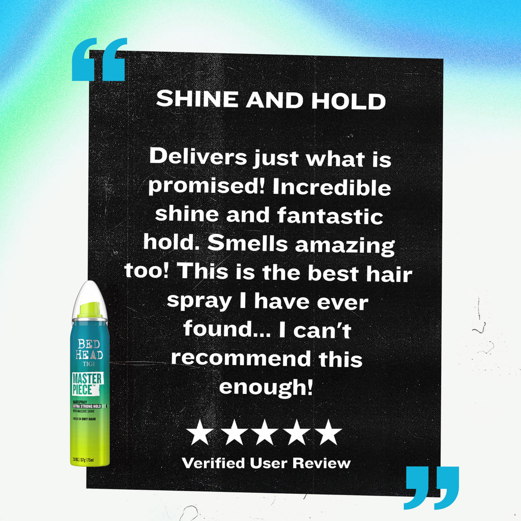Bed Head Masterpiece Hairspray – Extra Strong Hold with Glossy Finish – 2 Pack (2.0 oz each)