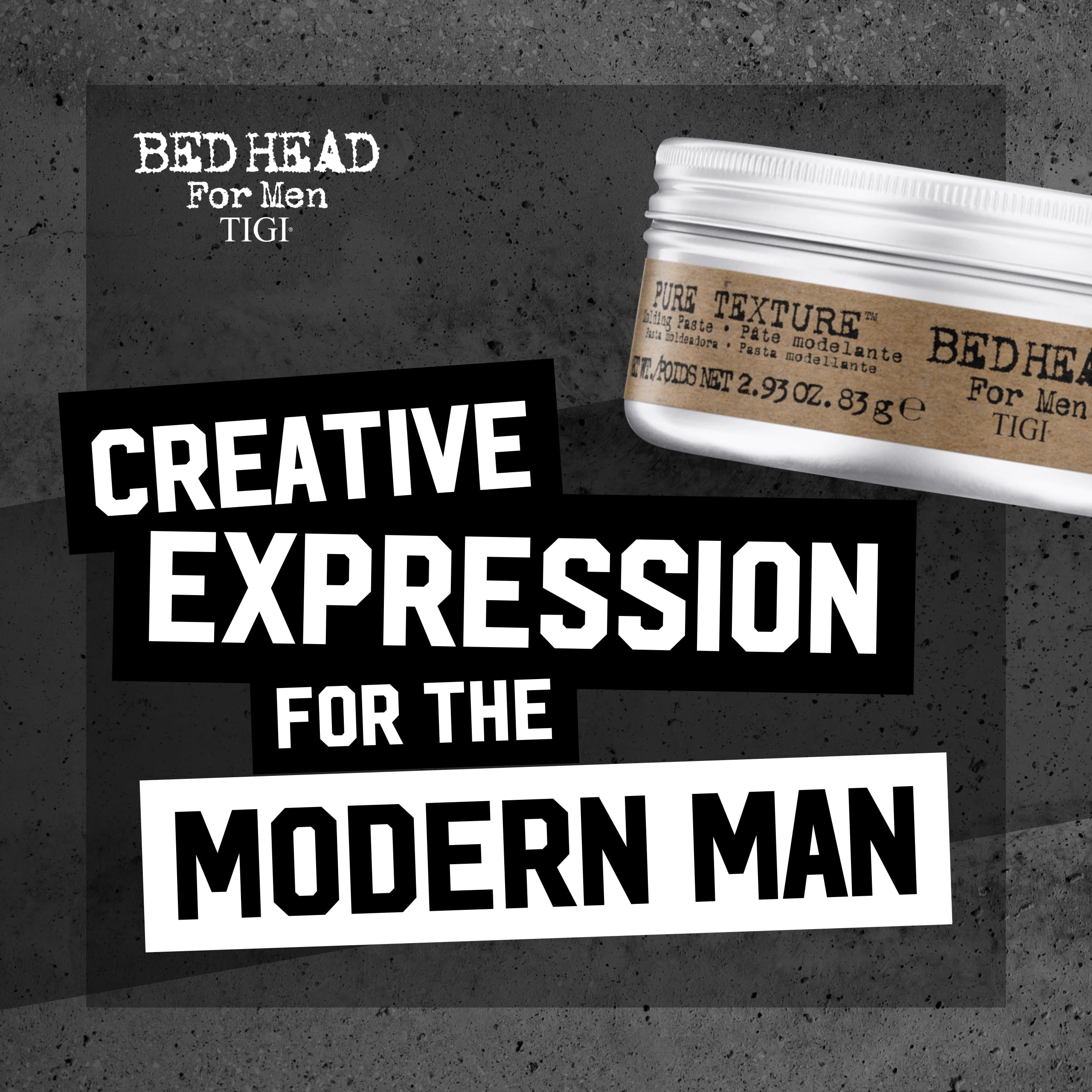 Bed Head Pure Texture Molding Paste for Men – Texture, Hold & Matte Finish (2-Pack)
