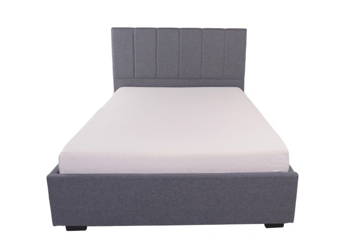 Waltz Double Fabric Ottoman Bed Grey