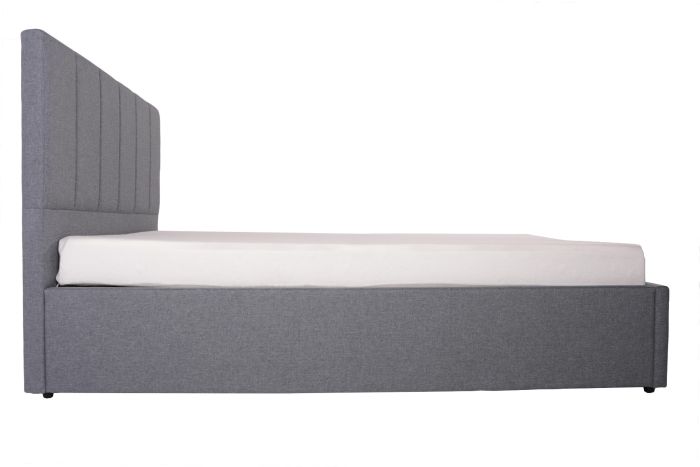 Waltz Double Fabric Ottoman Bed Grey