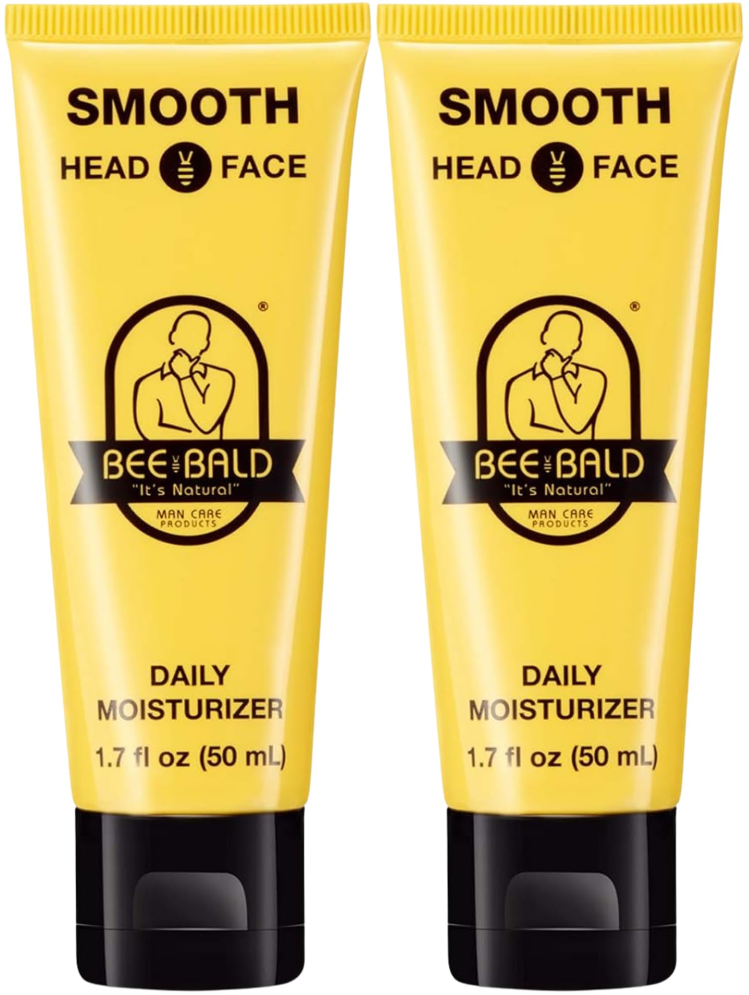 Bee Bald Smooth Daily Moisturizer – Hydrates, Tones, and Controls Shine | 1.7 Fl Oz (Pack of 2)