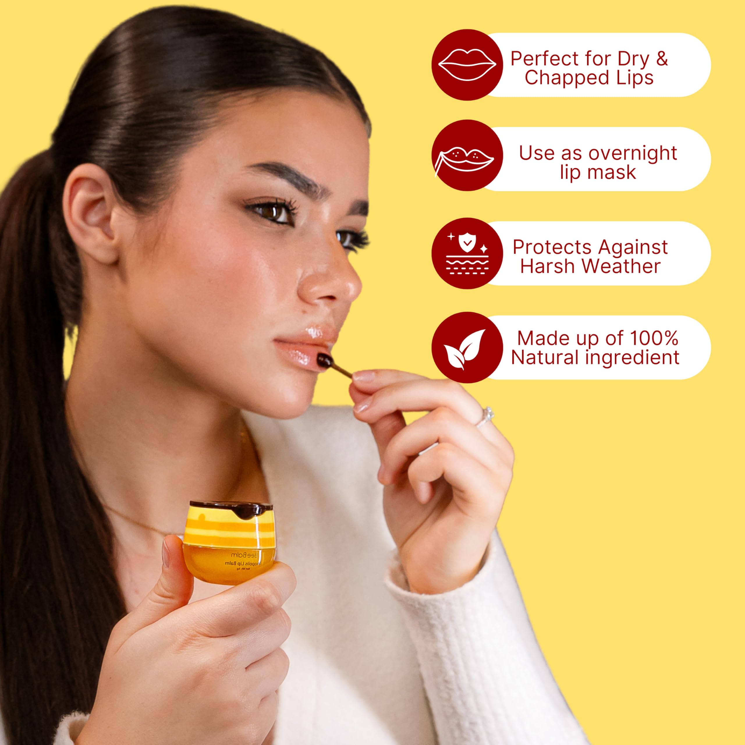 Bee Balm Original Lip Balm – Propolis Hydration for Dry Lips with Honey & Vitamin E