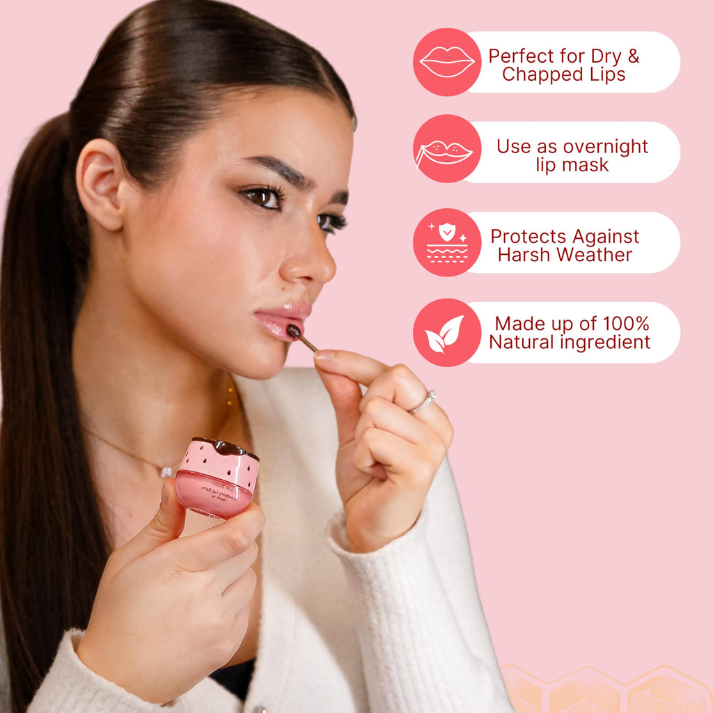 Bee Balm Original Lip Balm – Strawberry Hydration with Propolis, Honey & Vitamin E