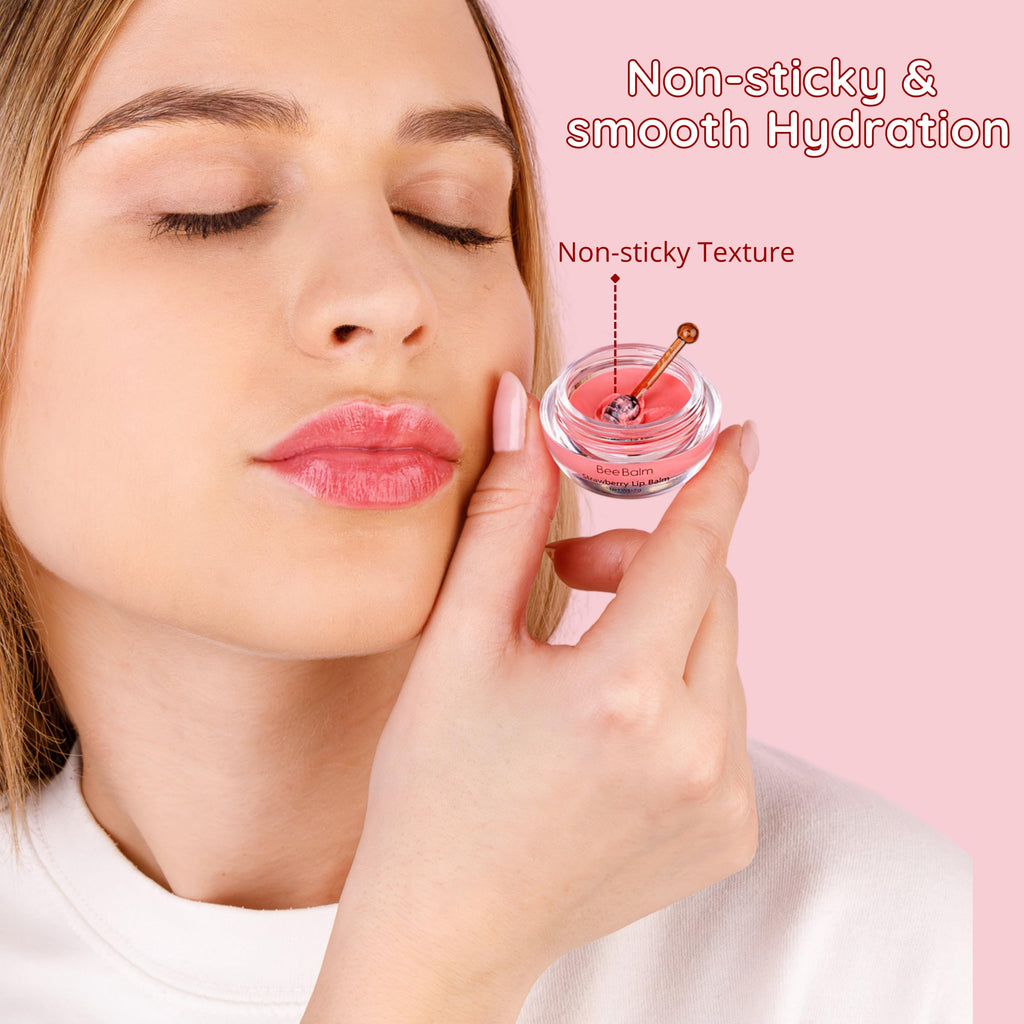 Bee Balm Original Lip Balm – Strawberry Hydration with Propolis, Honey & Vitamin E