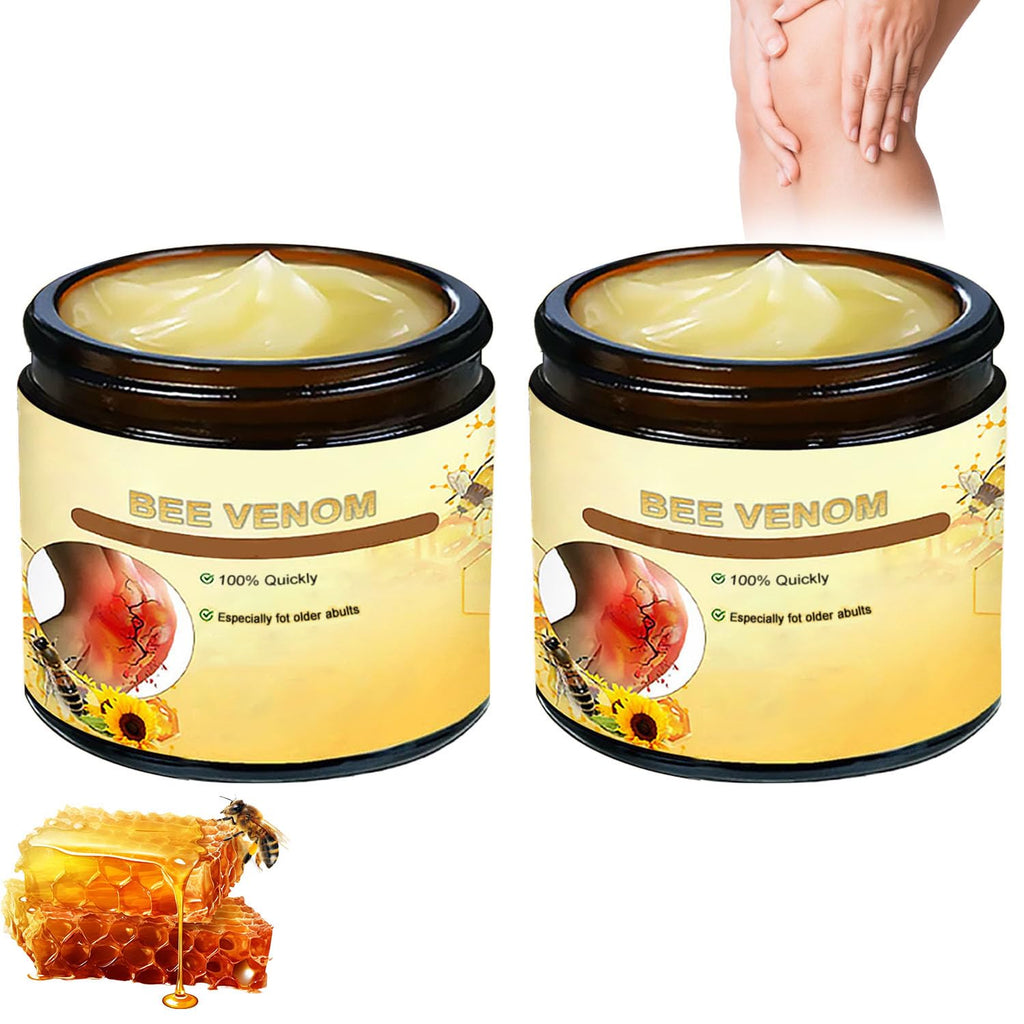 2 Pcs Bee Venom Cream – Advanced Bee Venom Cream for Back, Neck, Hands & Knees