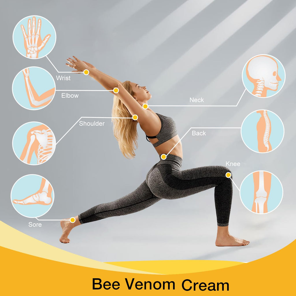 2 Pcs Bee Venom Cream – Advanced Bee Venom Cream for Back, Neck, Hands & Knees