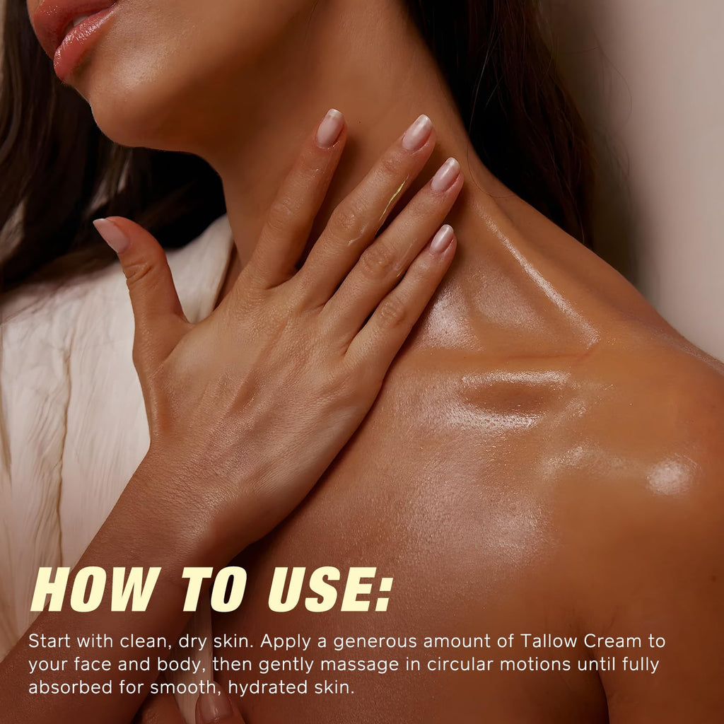 Tallow Castor Frankincense Oil Cream – Deep Hydration for Face & Body (2 Pack)