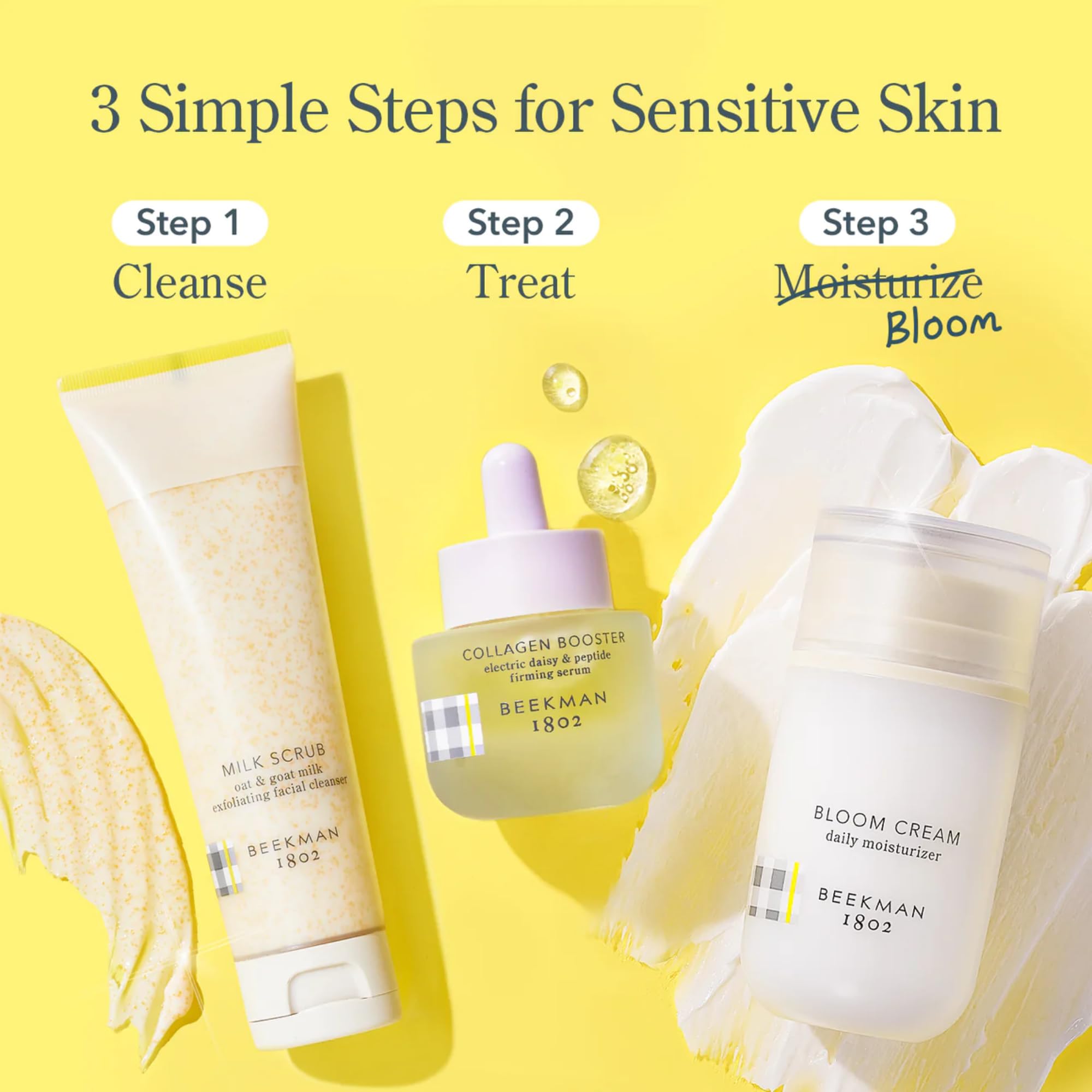 Beekman 1802 Bloom Cream Goat Milk Face Moisturizer — Lightweight Hydration