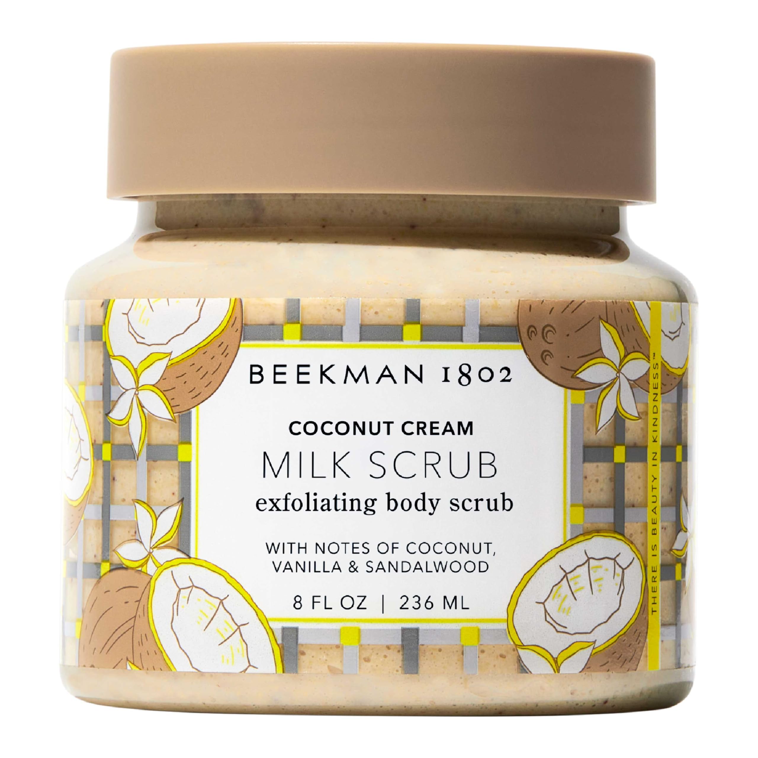 Beekman 1802 Coconut Cream Exfoliating Milk Body Scrub – Goat Milk, Jojoba Beads (8 oz)