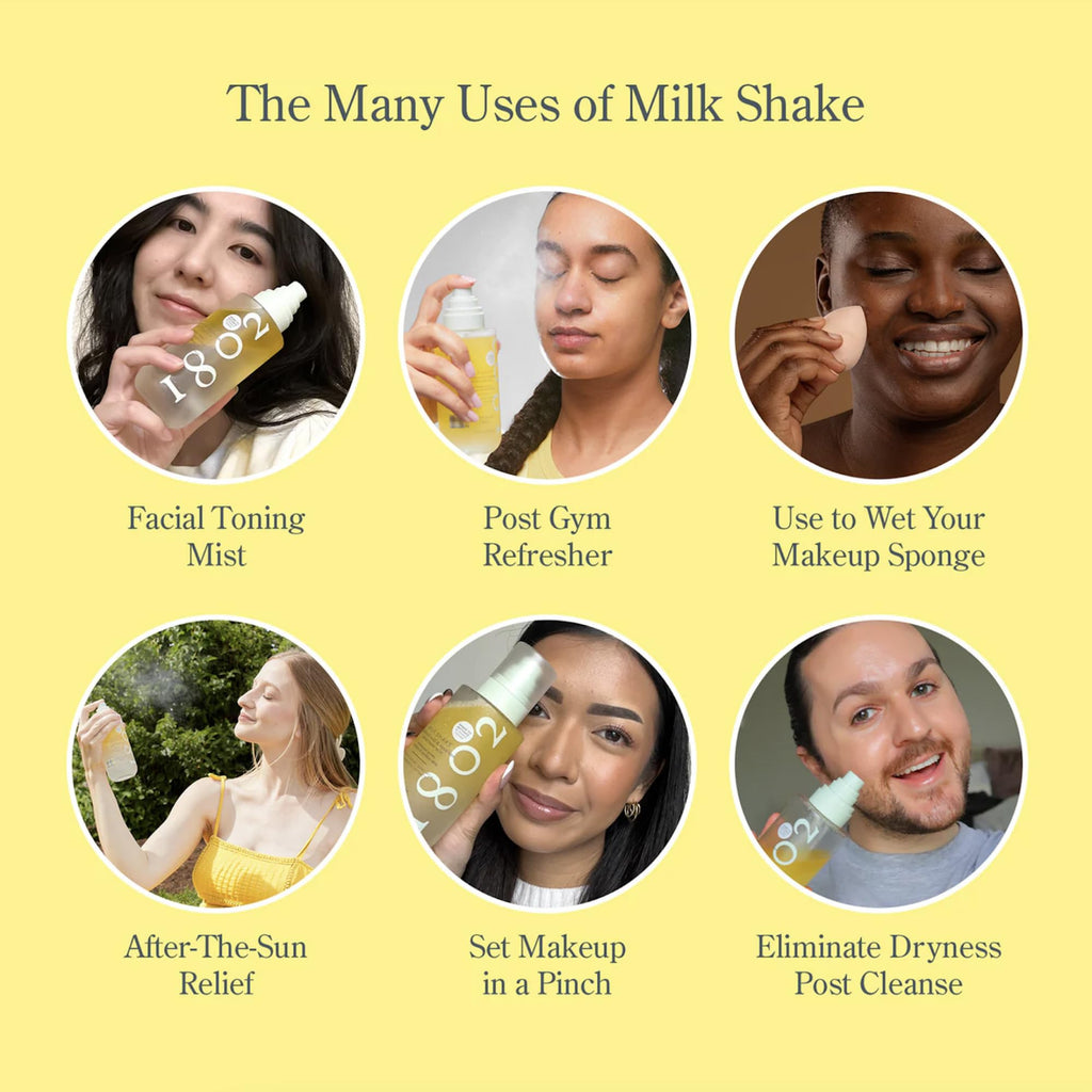 Beekman 1802 Milk Shake Face Mist – Fragrance-Free Hydrating 2-in-1 Toner + Setting Spray