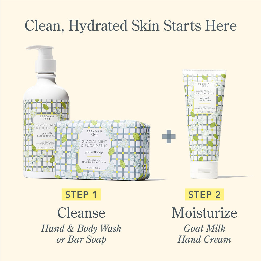 Beekman 1802 Goat Milk Hand Wash – Glacial Mint & Eucalyptus | 12.5 oz Pump
