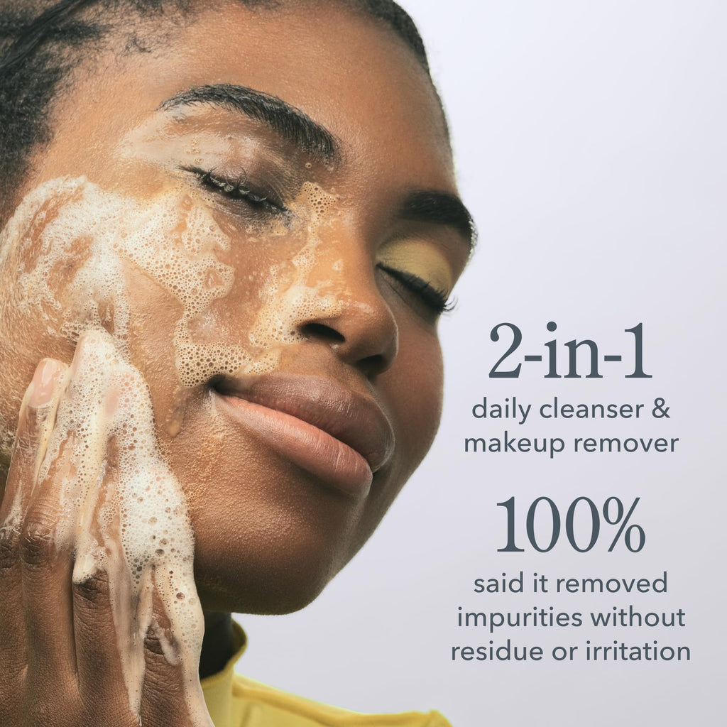 Beekman 1802 Micellar Milk Froth Cleansing Gel | 2-in-1 Makeup Remover for Sensitive Skin