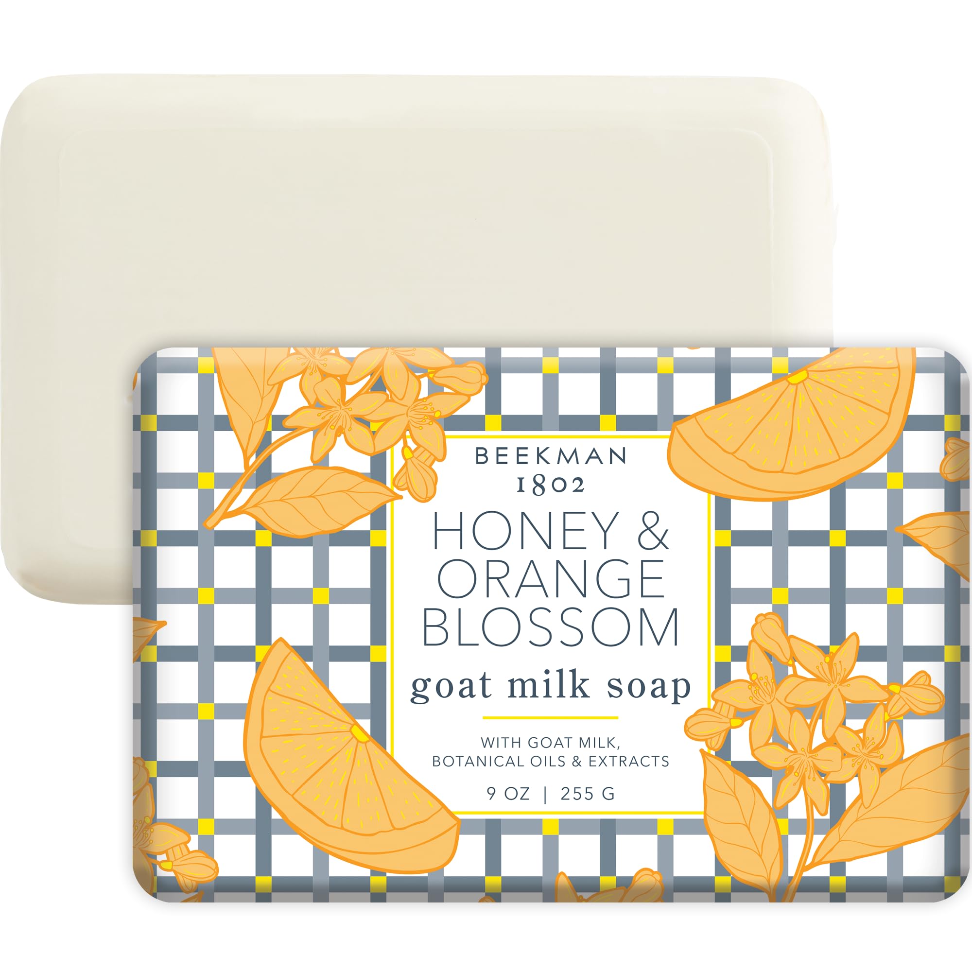 Beekman 1802 Goat Milk Body Soap Bar – Honey & Orange Blossom, 9 oz | Lactic Acid, Cruelty-Free