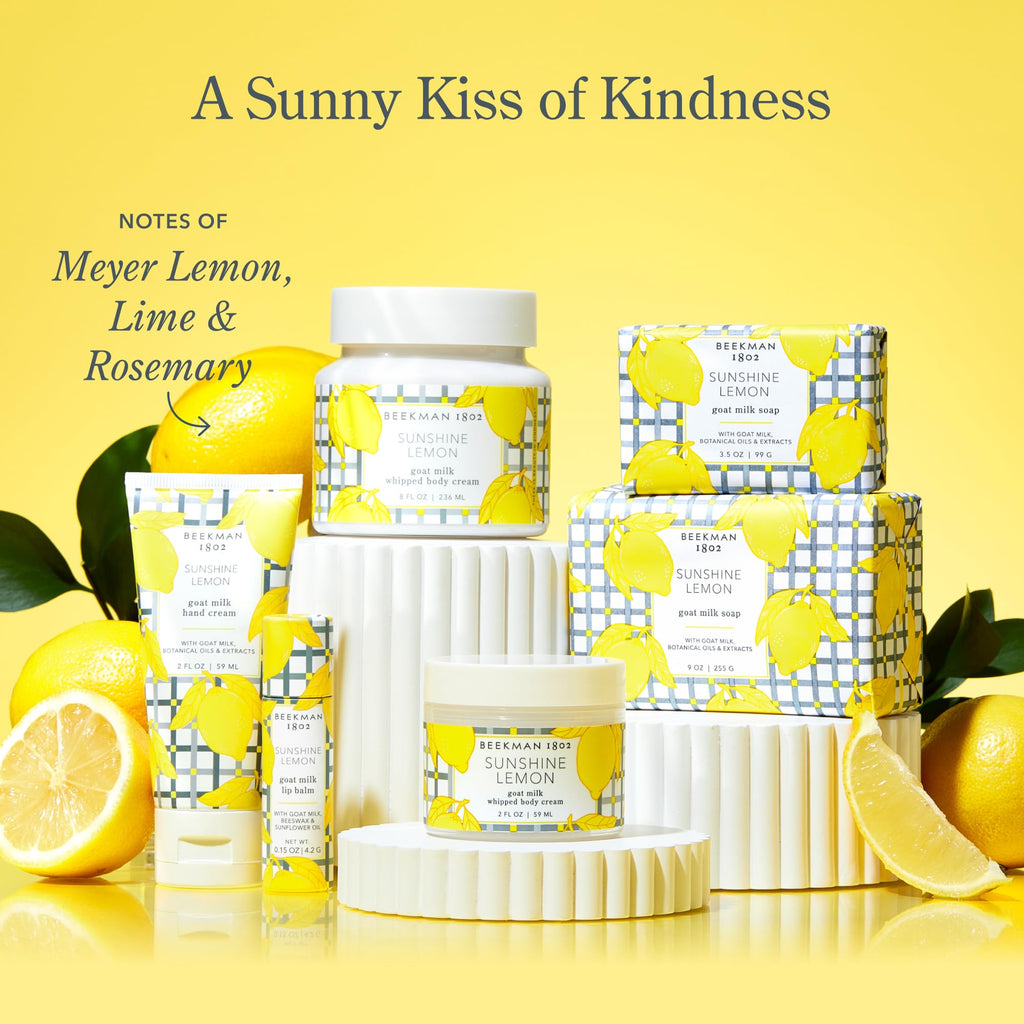 Beekman 1802 Goat Milk Hand Cream – Sunshine Lemon, 2 oz | Non-Greasy & Cruelty-Free