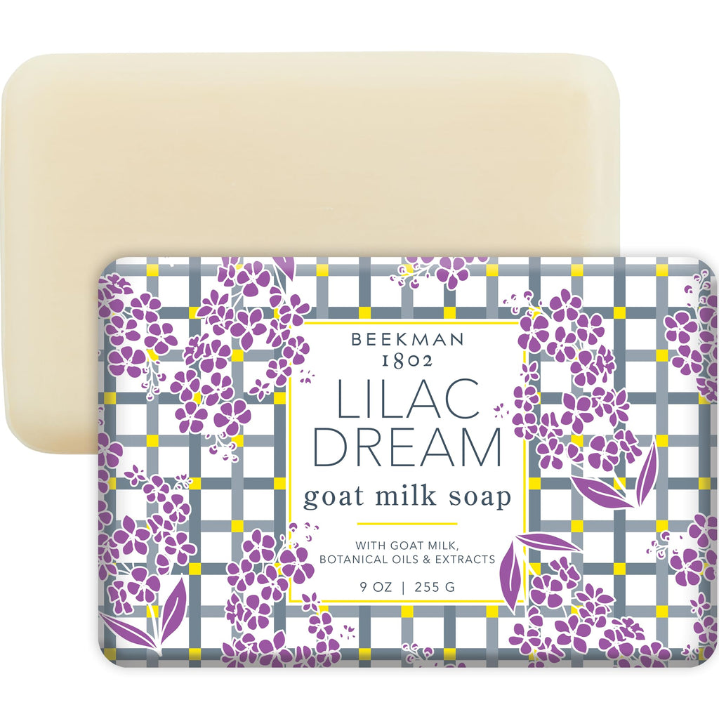 Beekman 1802 Goat Milk Body Soap Bar – Lilac Dream | Nourishes & Hydrates (9 oz)