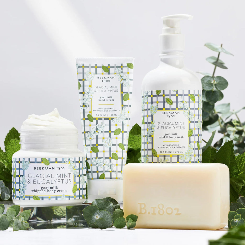 Beekman 1802 Glacial Mint & Eucalyptus Face Wipes – 30 Count | Goat Milk, Aloe Vera & CoQ10