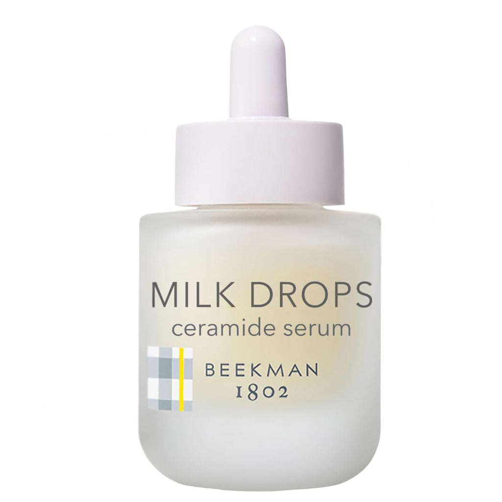 Beekman 1802 Milk Drops Ceramide Serum – Fragrance-Free Goat Milk Hydration with Squalane & HA