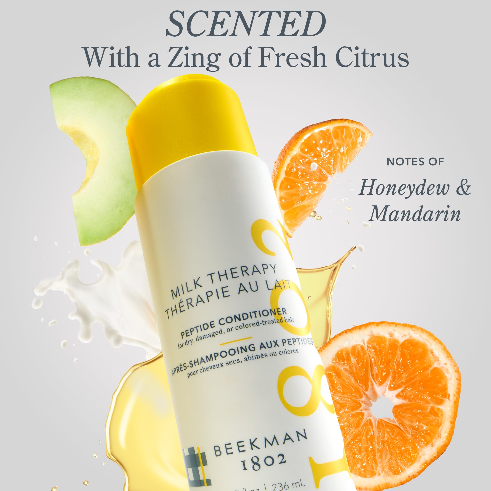 Beekman 1802 Milk Therapy Peptide Conditioner – Boosts Hair Softness & Shine | Safe for Color-Treated Hair | 8.45 fl oz