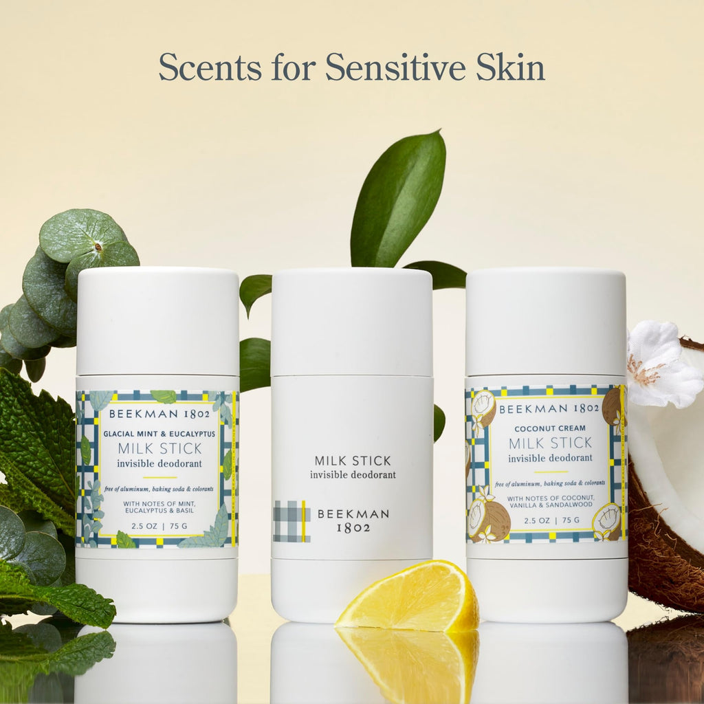 Beekman 1802 Milk Stick – Whole Body Deodorant, Aluminum-Free, Coconut Cream, Cruelty-Free