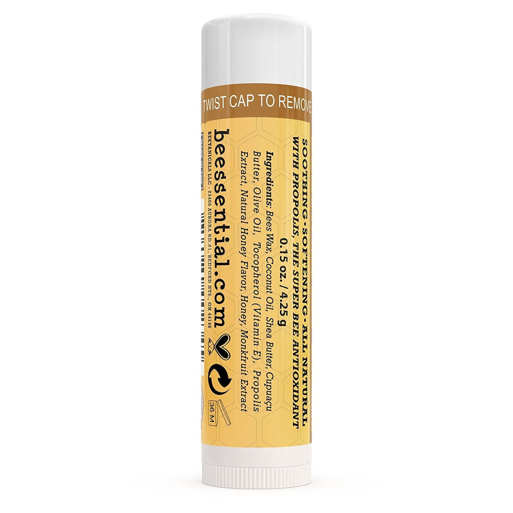 Beessential Natural Bulk Lip Balm – Honey, 18 Pack | Cruelty-Free, Made in USA