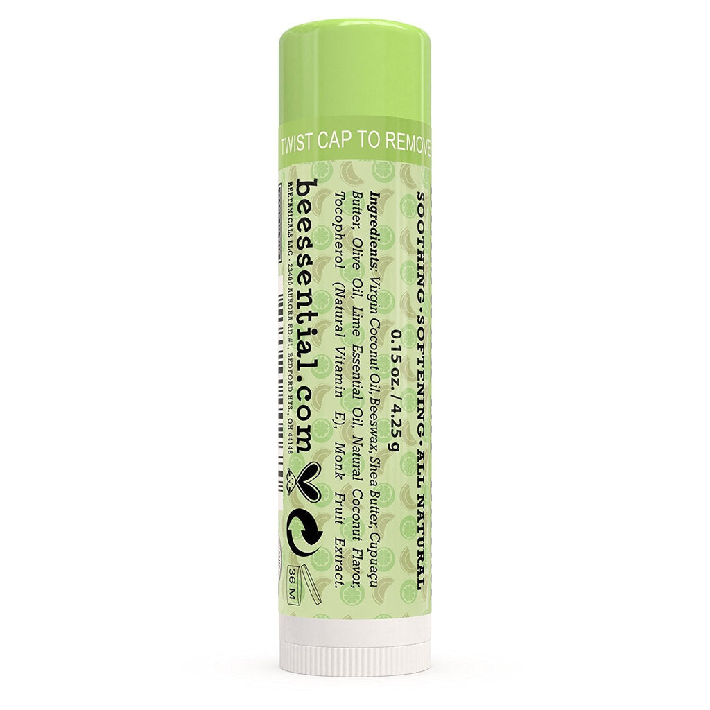 Beessential Coconut Lime Lip Balm – 18 Pack Bulk | Cruelty-Free, USA Made Lip Care for All Ages