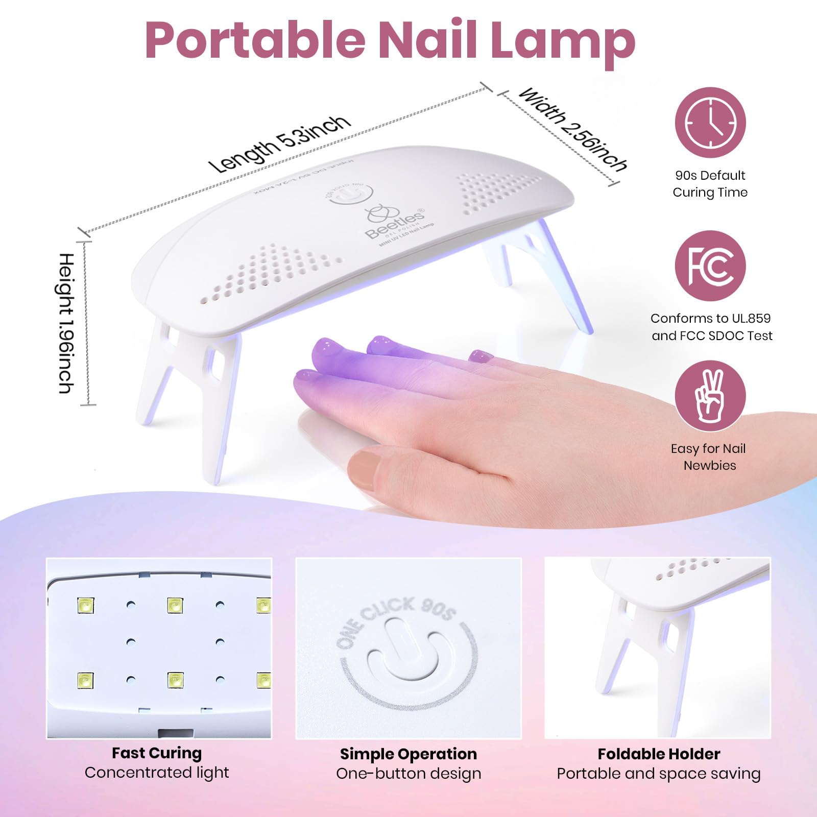Beetles Gel Nail Polish Kit with UV Light – DIY Home Manicure Starter