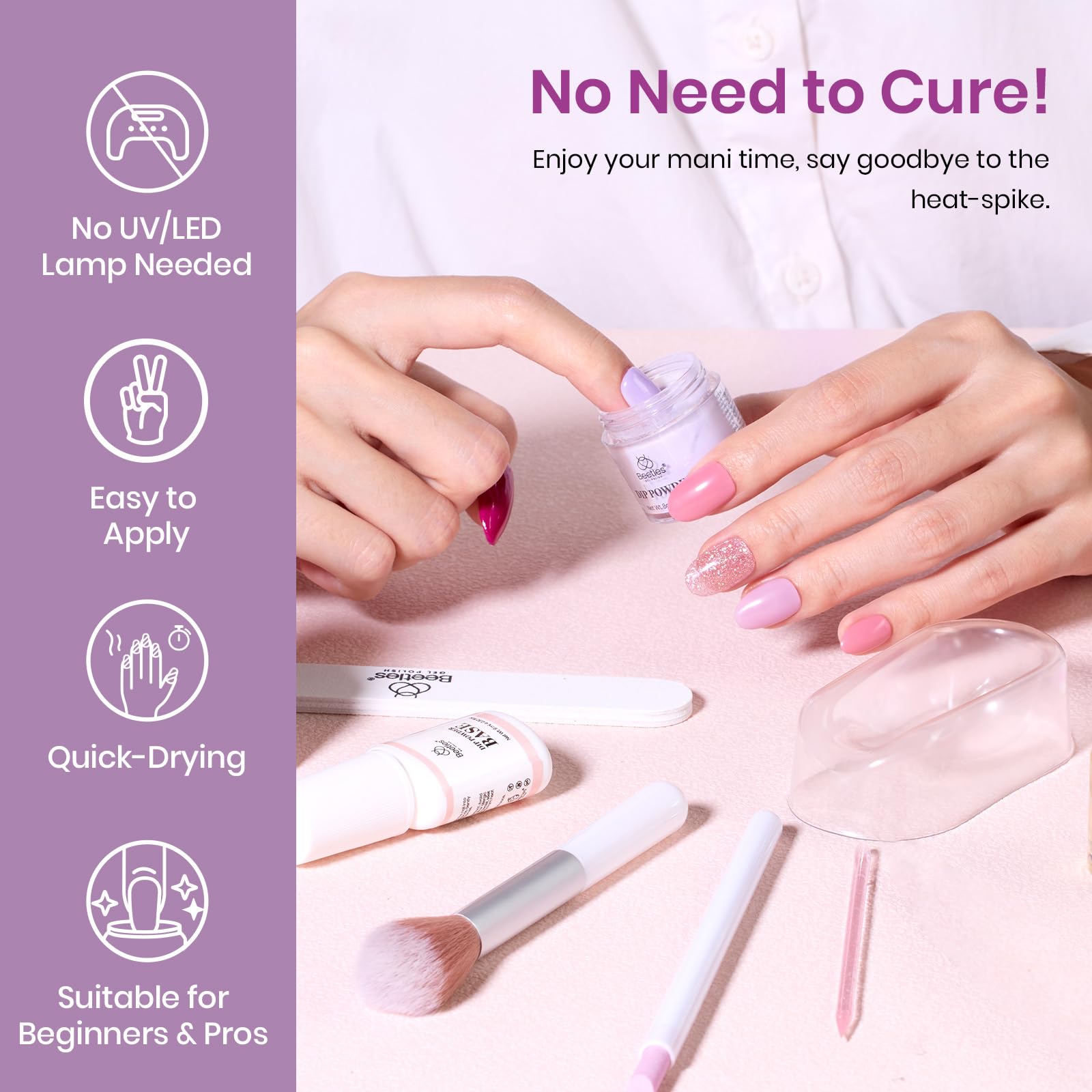 Beetles Gel Polish Dip Powder Nail Kit Starter – Modern Muse Collection, 20 Colors + Base Top Activator