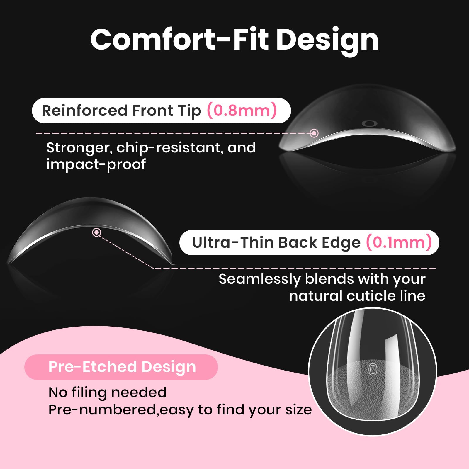 Beetles Gel Nail Kit Flat-X – 320 Short Square Tips, Glue Gel, Base & Top, Mini Lamp | DIY Home Manicure