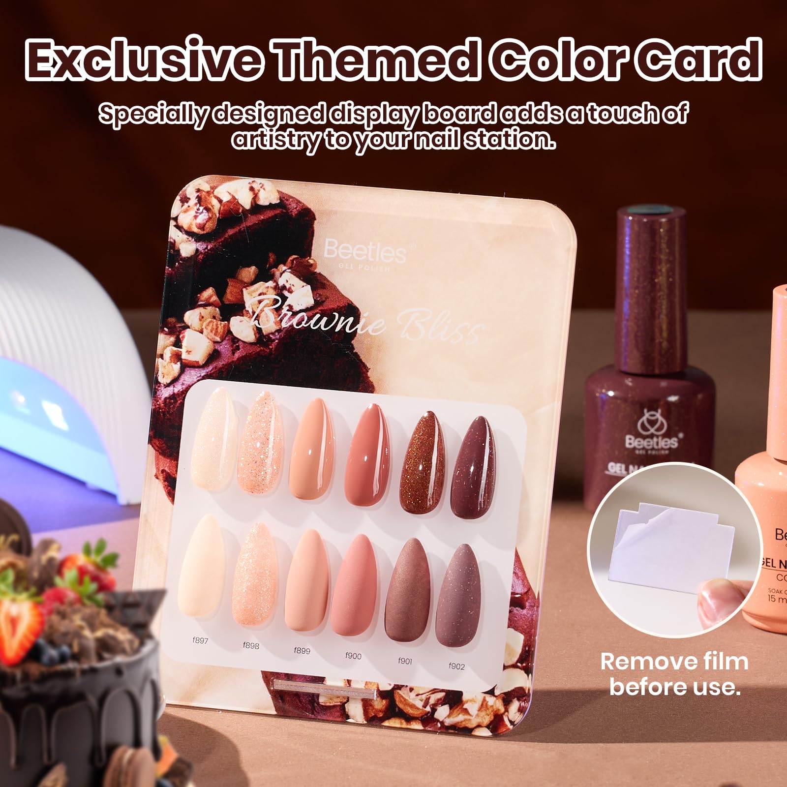 Beetles Brown Gel Polish Set — 6 Warm Brown Shades, 7.5ml Each, Cruelty-Free