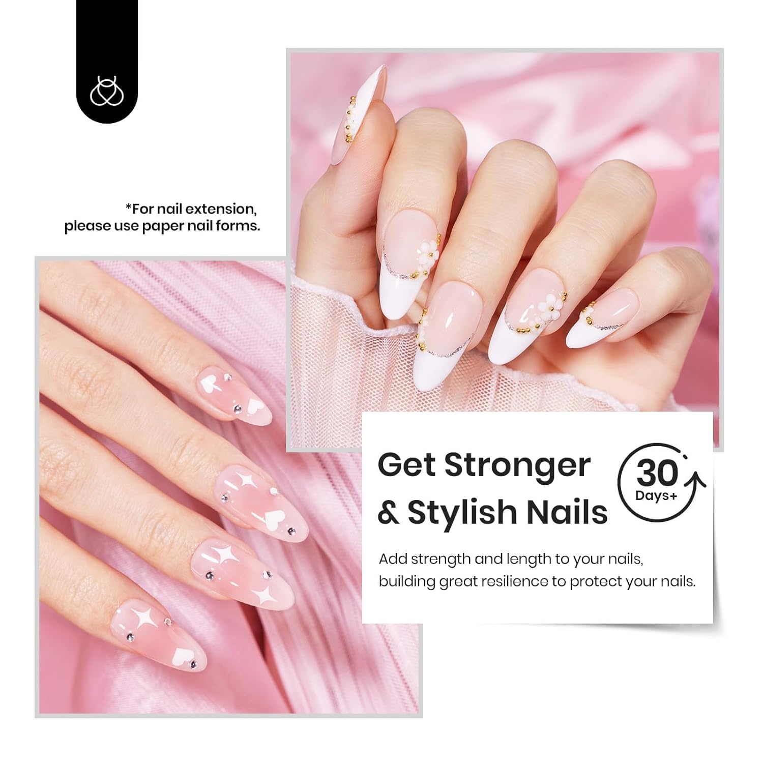 Beetles Builder Gel Peach Breeze – HEMA-Free 8-in-1 Nail Extension, 6 Colors, for Beginners