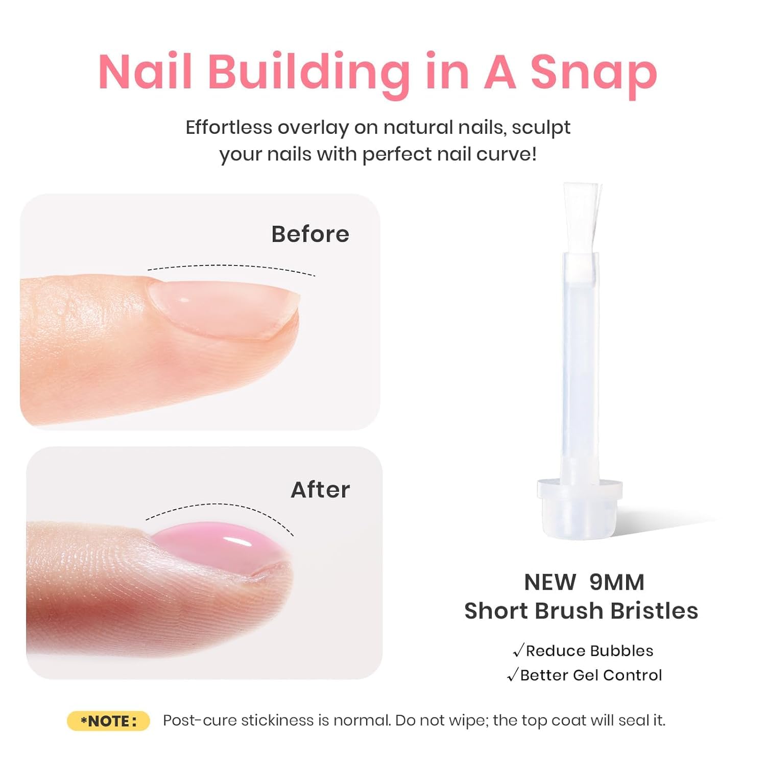 Beetles Builder Gel Peach Breeze – HEMA-Free 8-in-1 Nail Extension, 6 Colors, for Beginners