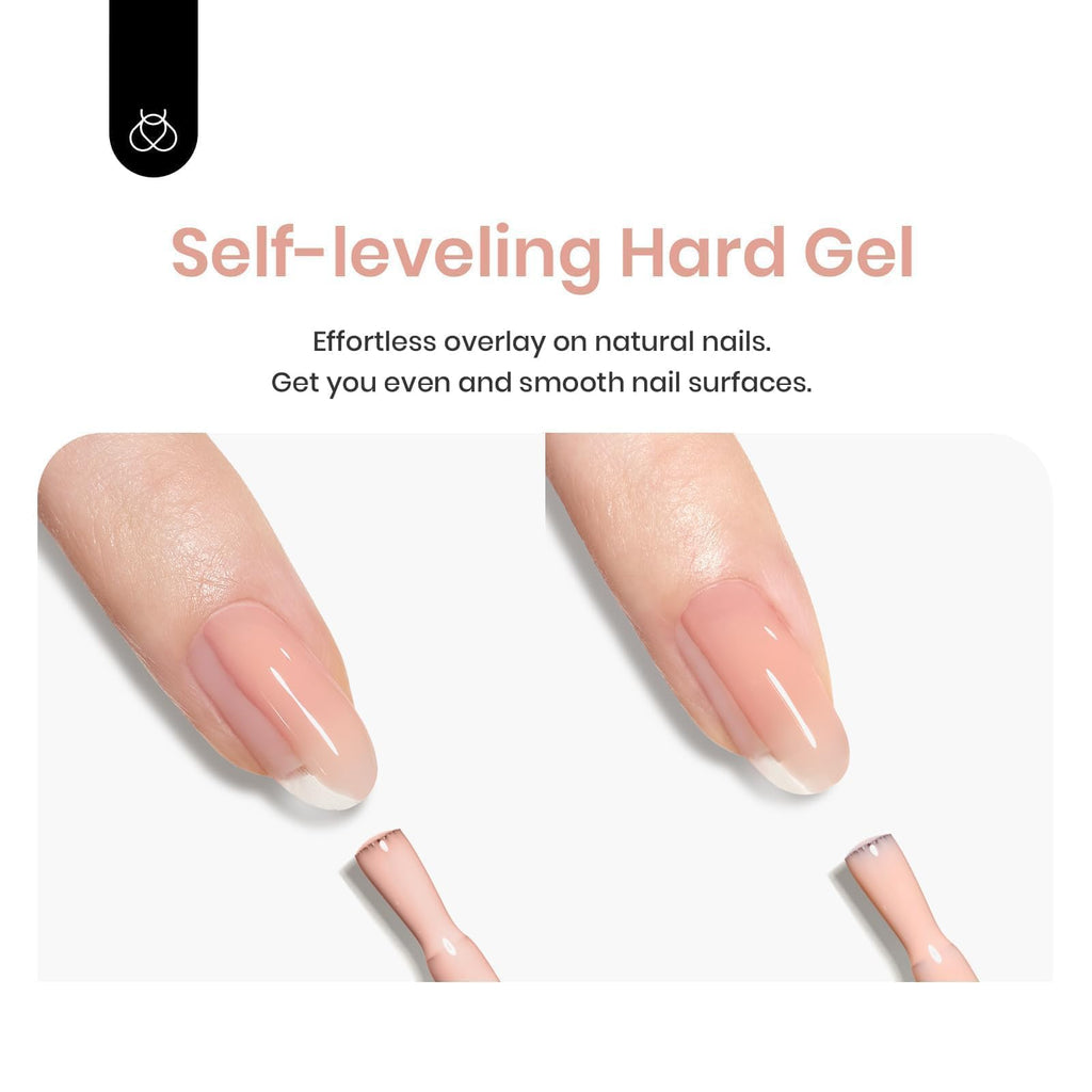 Beetles Builder Gel Set – 6 Colors, 7-in-1 Clear Nude Pink Brown for Nail Extensions (Beginner Friendly, UV/LED)