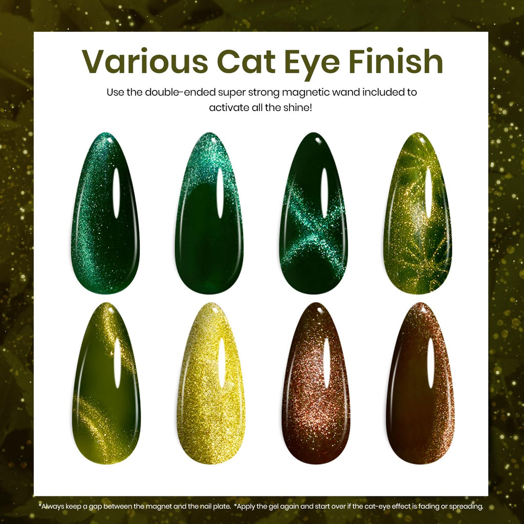Beetles Cat Eye Gel Nail Polish Set – 20 Colors with Base & Top Coats