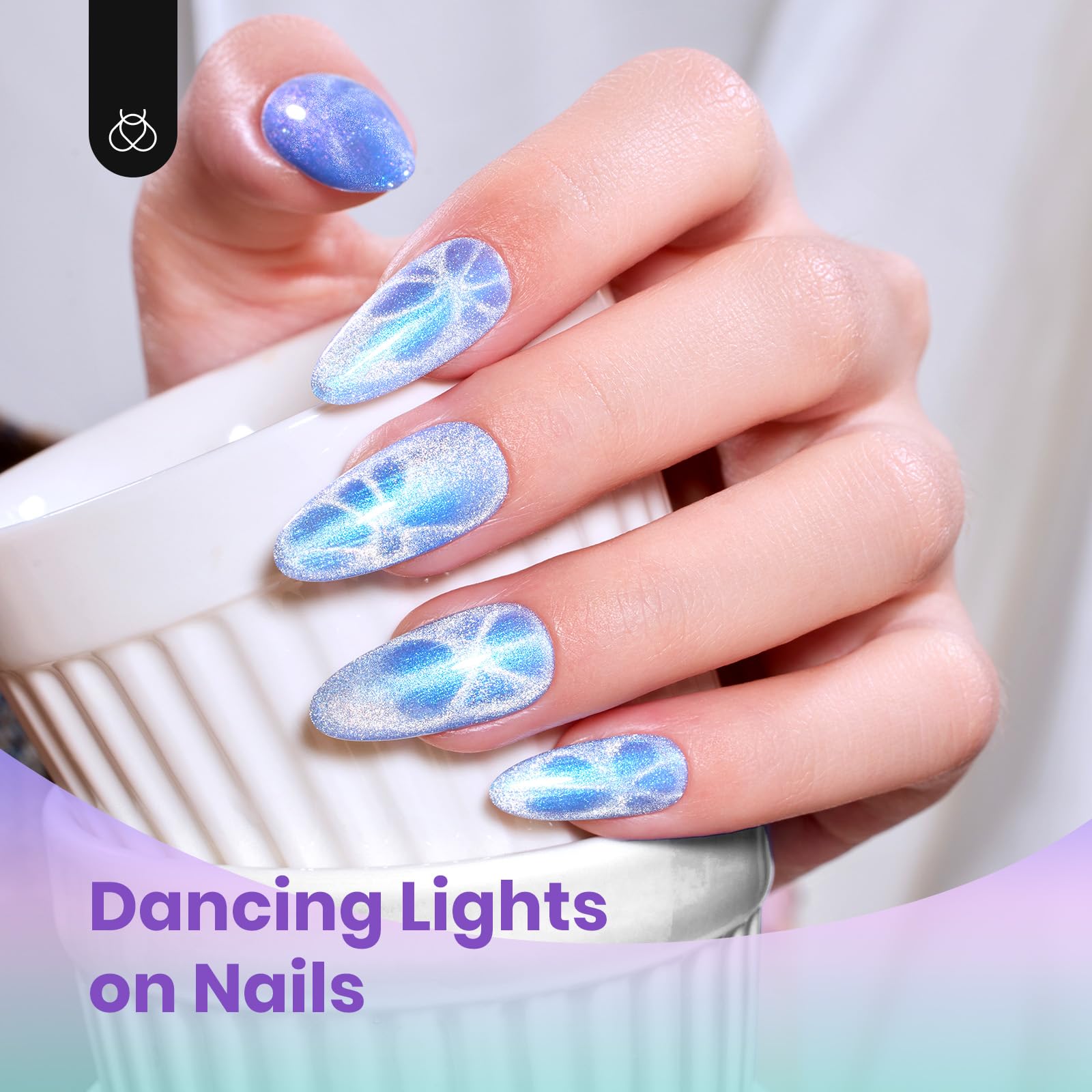 Beetles Cat Eye Gel Nail Polish Set - 6 Colors Summer Chameleon Collection | Magnetic Soak-Off UV Gel