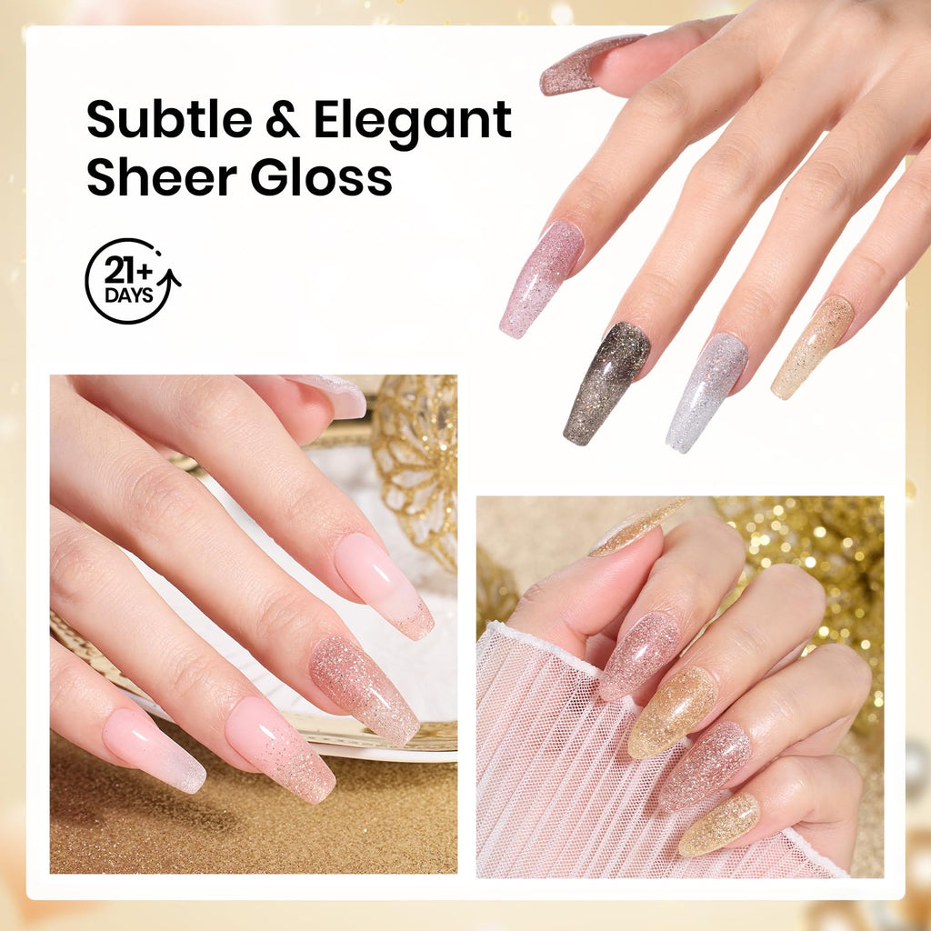 Beetles Dip Powder Nail Kit – Luxury Radiance 6-Color Set with Base, Top Coat & Tools