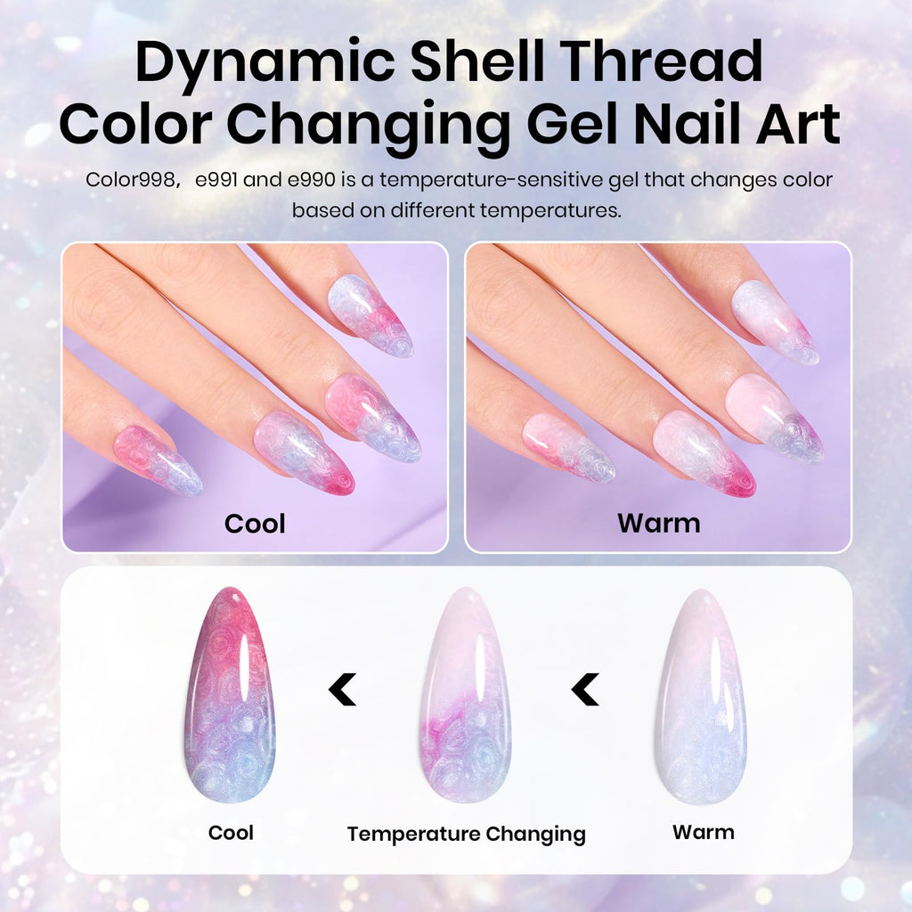 Beetles Pearl Gel Nail Polish Set – Ocean Treasures, 20 Colors, Glitter Cat Eye & Mermaid Swirl