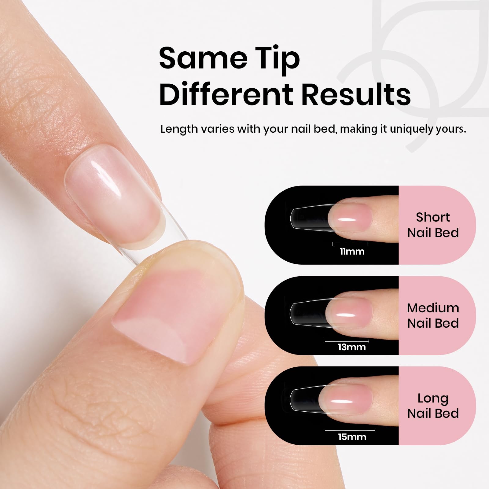 Beetles Gel Nail Kit Medium Coffin with Primer, Dehydrator & 576 Half Matte Tips + Mini Lamp