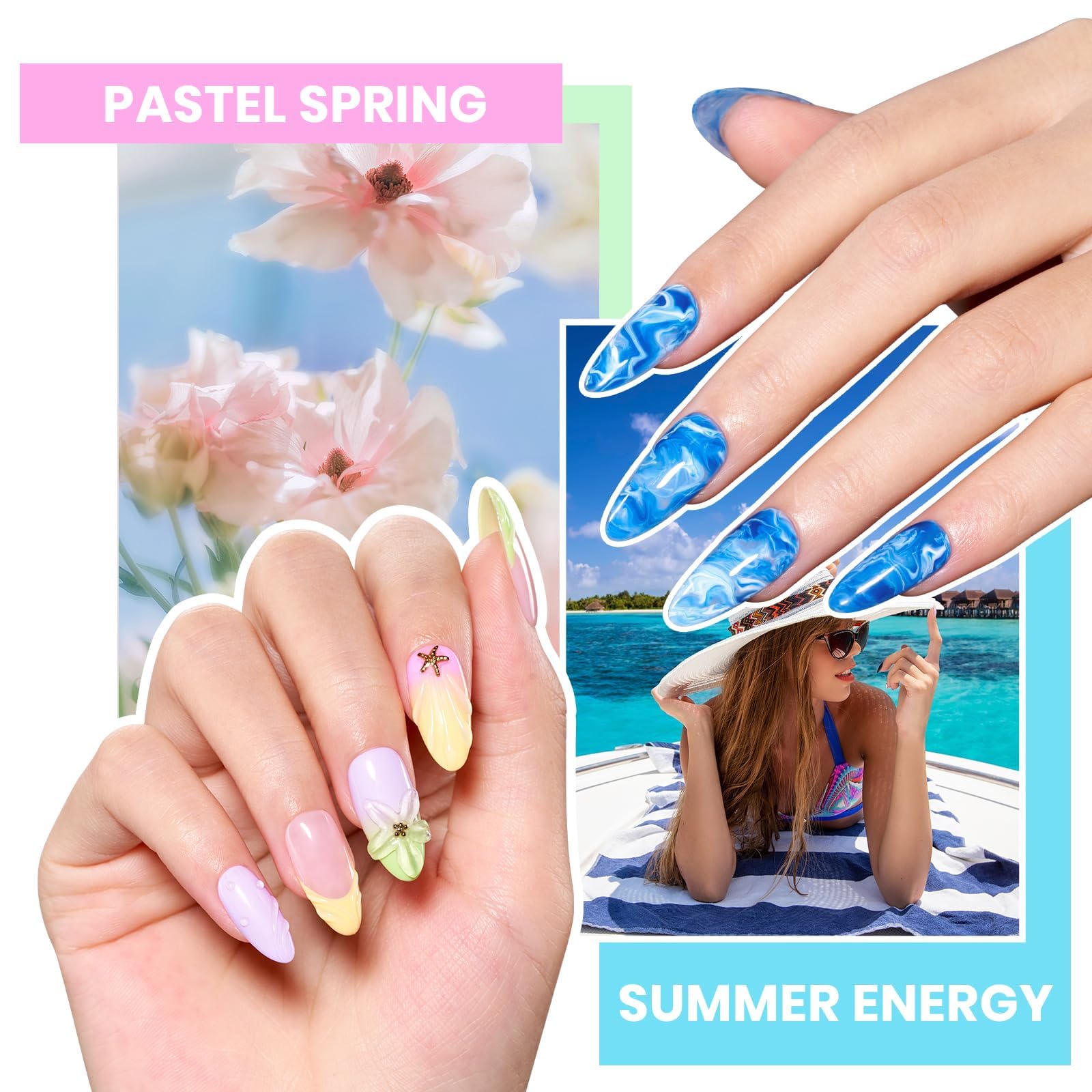 Beetles Gel Nail Polish Kit with UV/LED Lamp – 100 Colors, 133-Piece Set